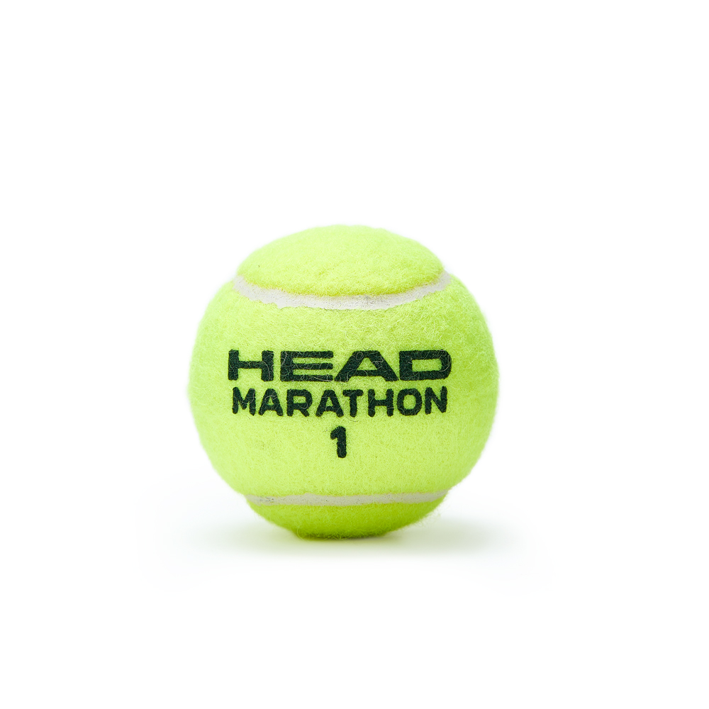 Мяч теннисный HEAD Marathon 3B, 578183, крафт. упак.3шт, без давления, фетр, нат.резина,желтый