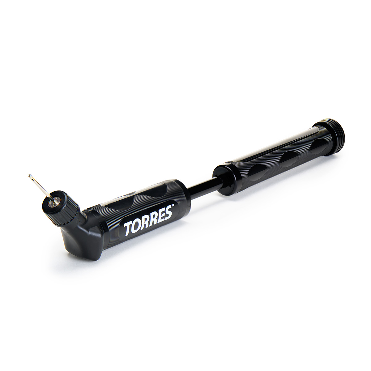 Насос TORRES двойного действия, SS1016, 15 см, пластик, с бок.горлов., игла (7 мм), черный