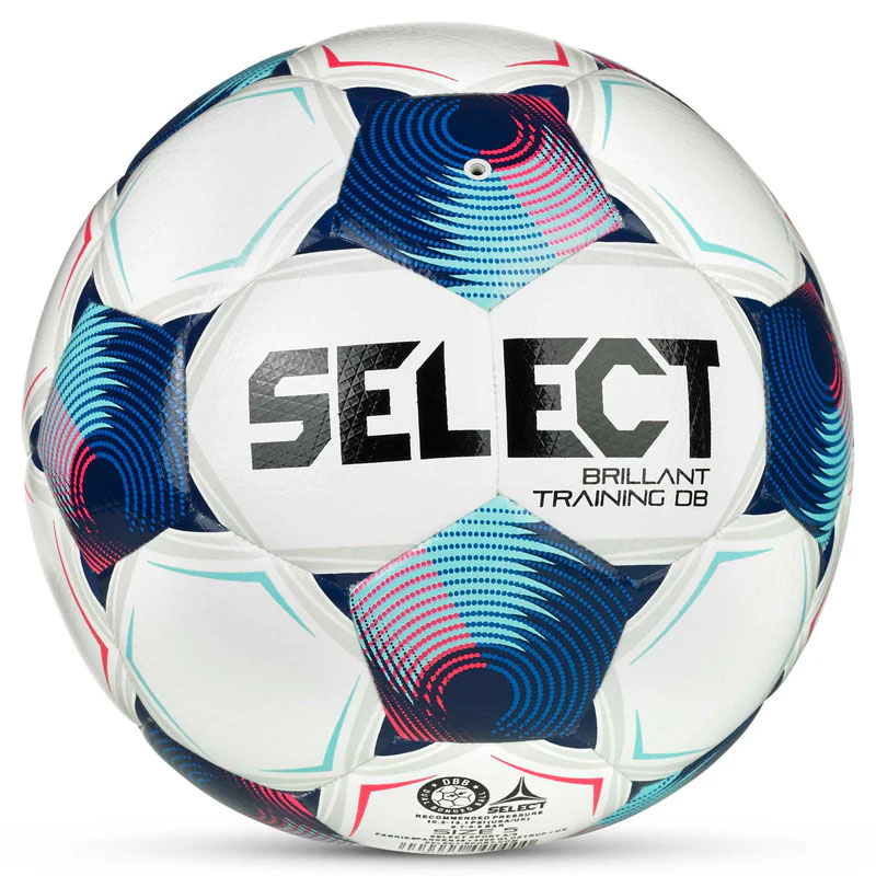 Мяч футб. SELECT Brillant Training DB V25, 0864171002, р.4, 32п, ТПУ, гибр.сш, бело-синий
