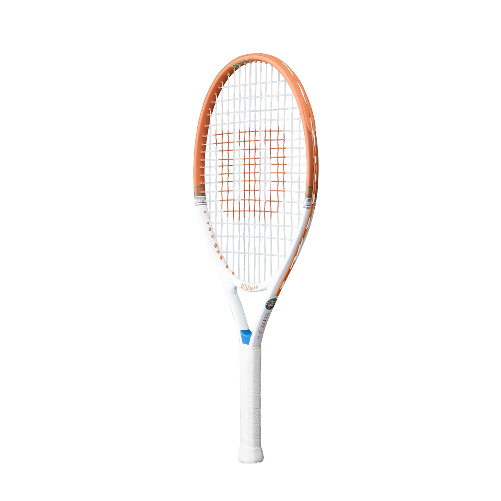 Ракетка б/т Wilson Roland Garros Elite 23, WR193510H, для дет7-8лет,алюм., со струн, оранжево-белый