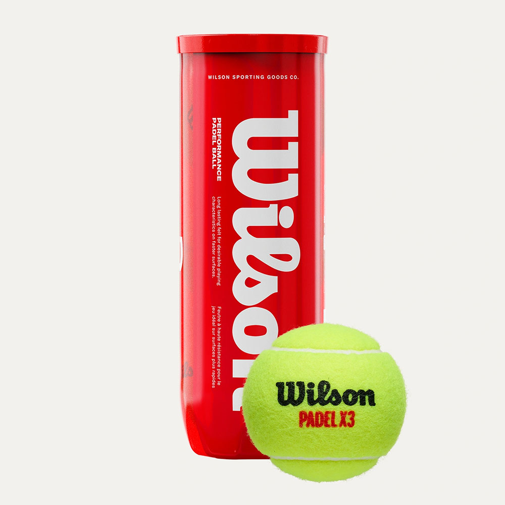 Мяч для падела Wilson Padel X3 Yellow, WR8900801001, уп.3 шт,FIP Approved войлок, нат.резина, желтый