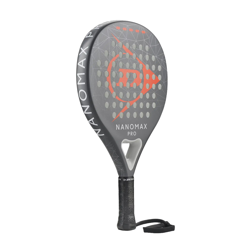 Ракетка для падела Dunlop Nanomax Pro, 10370739, для профессионалов, графит, серо-оранжевый