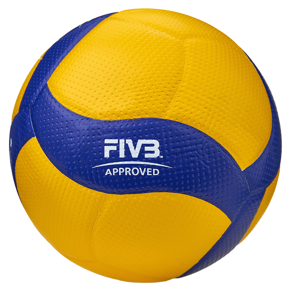 Мяч вол. MIKASA V200W, р.5, оф.мяч FIVB, FIVB Appr, синт.кожа (микрофиб), 18пан, клееный, желт-син