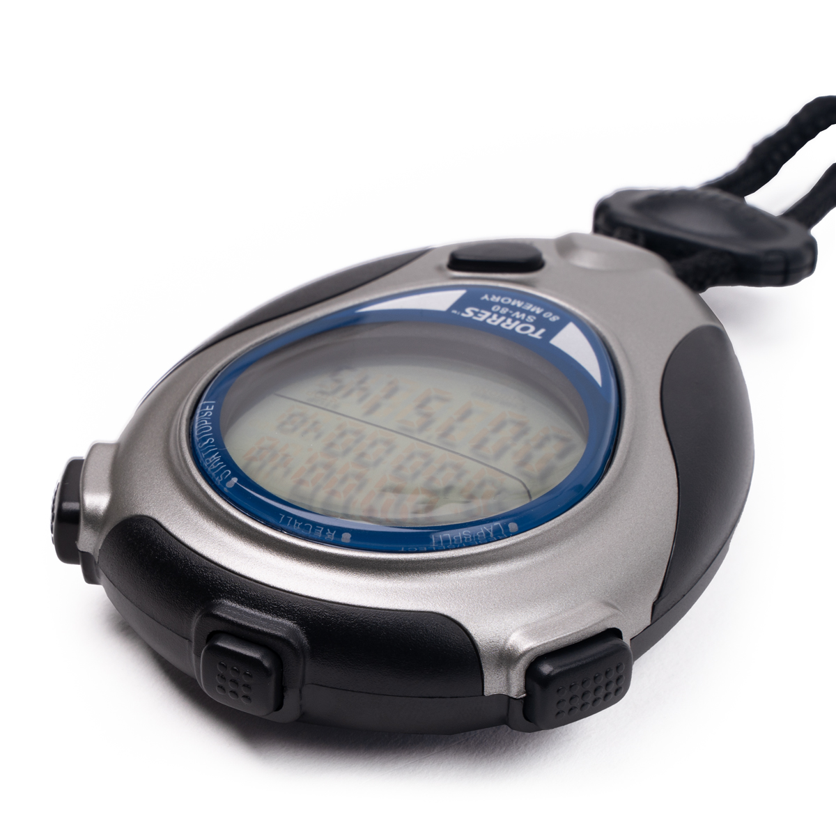 Секундомер проф. TORRES Professional Stopwatch, SW-80,до-20С, 80 яч.пам.,тайм.,сер-син-чер NEW