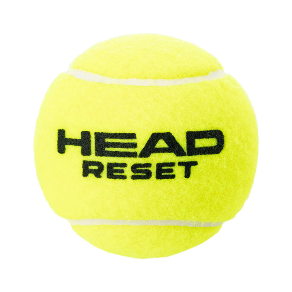 Мяч теннисный HEAD Reset 4B, 575034, крафт. упак.4 шт, половинное давление, фетр,нат.резина,желтый