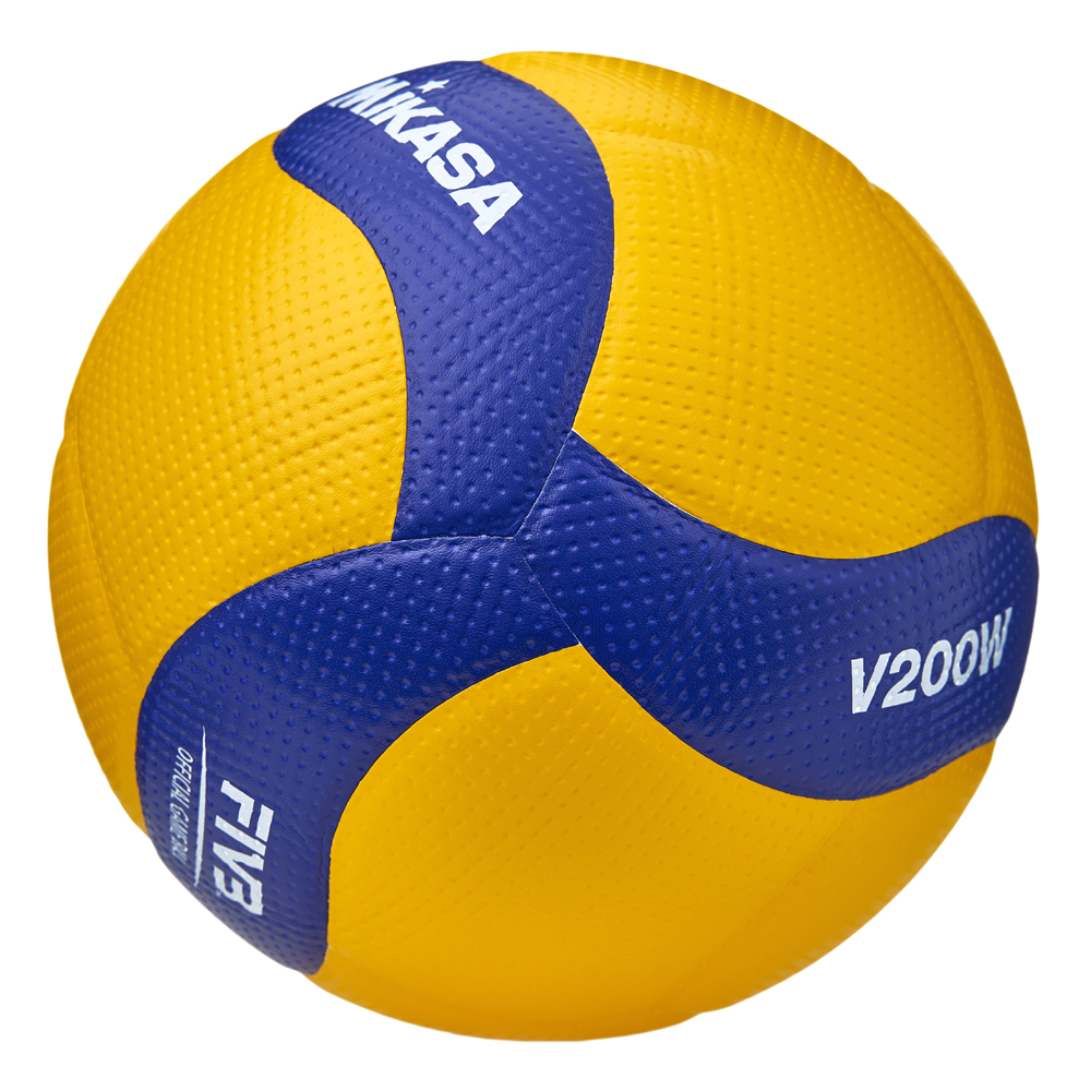 Мяч вол. MIKASA V200W, р.5, оф.мяч FIVB, FIVB Appr, синт.кожа (микрофиб), 18пан, клееный, желт-син