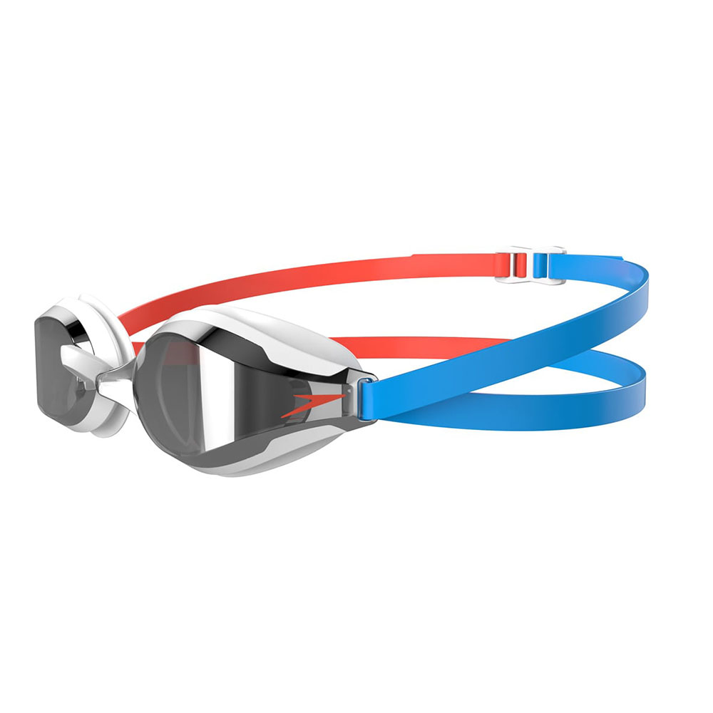 Очки для плав. SPEEDO Fastskin Speedsocket 2 Mirror, 8-1089717608, ЗЕРКАЛЬН. линзы, белая оправа