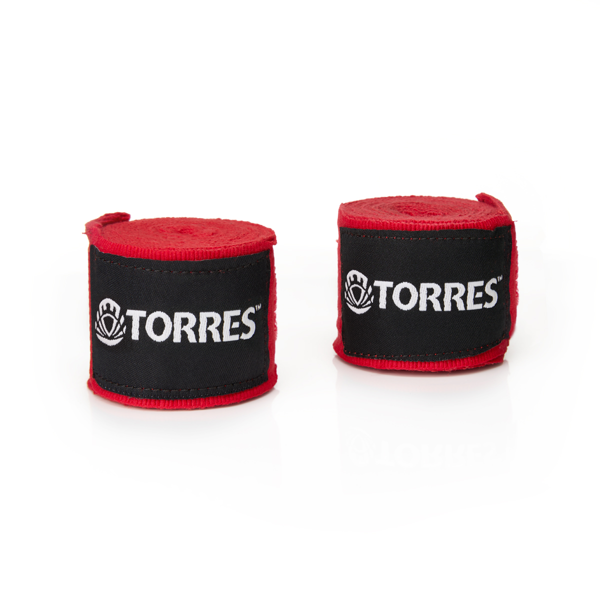 Бинт боксерский TORRES, PRL619015R, дл. 3,5 м, шир. 5,5 см, 1 пара, хлопок, красный