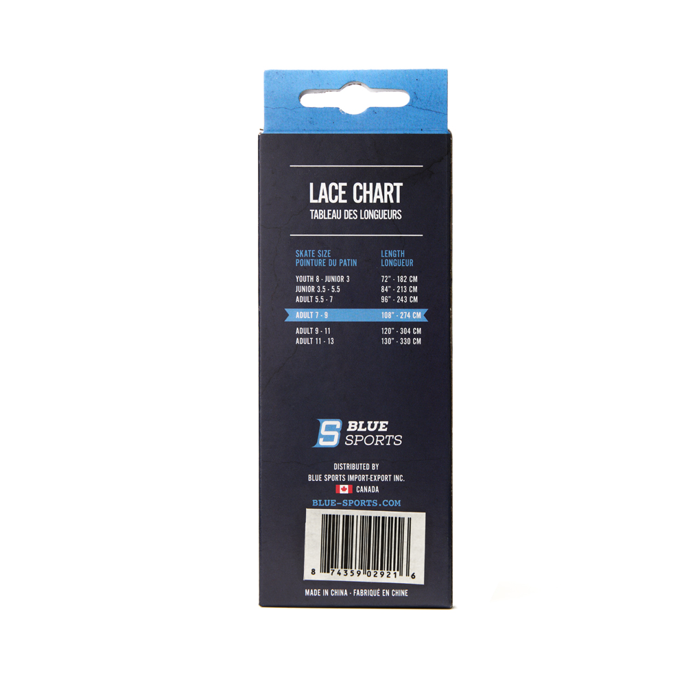 Шнурки для коньков Blue Sports XL-PRO, 902921-L-274, полиэстер, 274 см, лайм