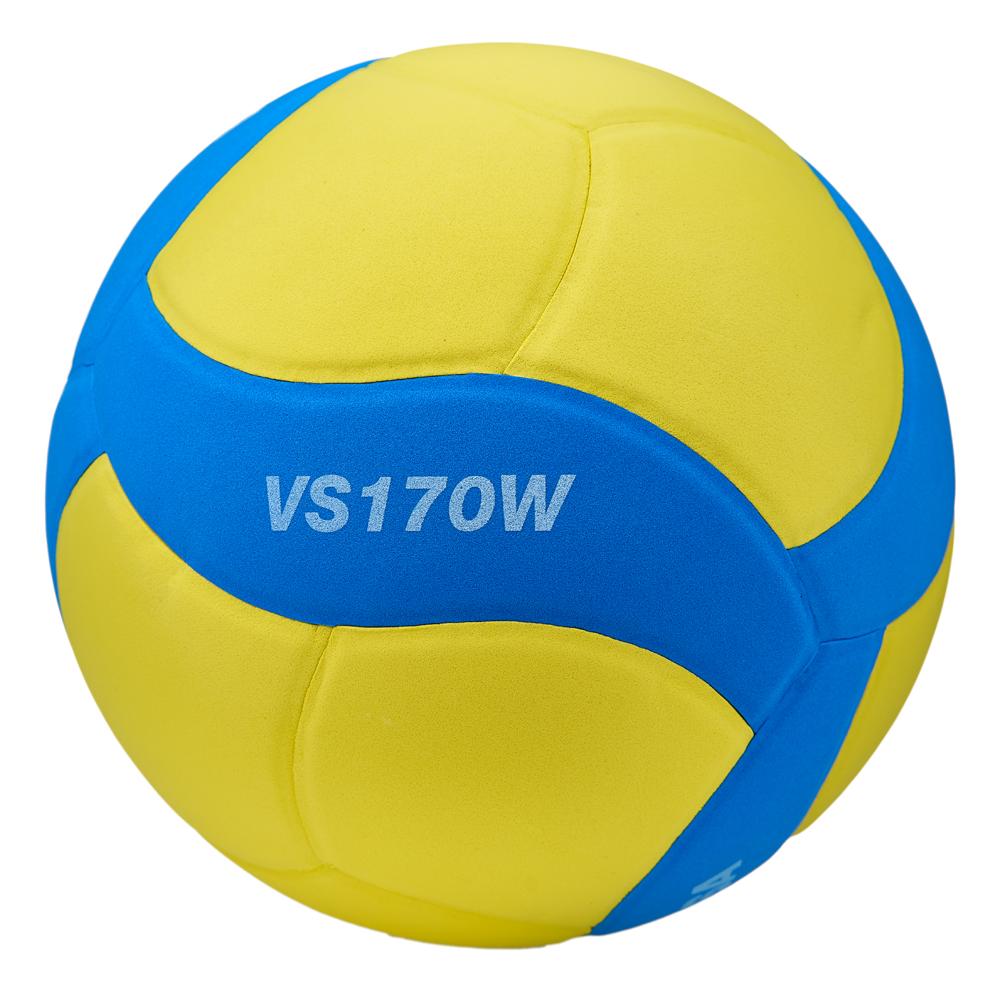 Мяч вол. MIKASA VS170W-Y-BL, р.5, вес 160-180 г, FIVB/IVS,синт.пена ТПЕ, клеен,18 пан,бут.кам,жел