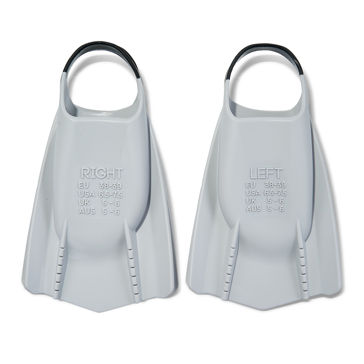 Ласты для бассейна профессиональные TORRES F03, SWF032401GR, р.EU 38-39 (S), серо-черный